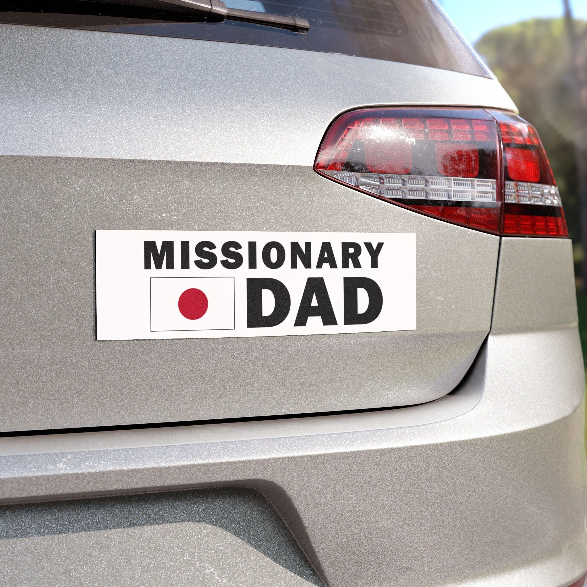 Missionary DAD Flag of Japan Magnetic Bumper Sticker - Latter-Day Saint LDS Missionary Gift - Book of Mormon