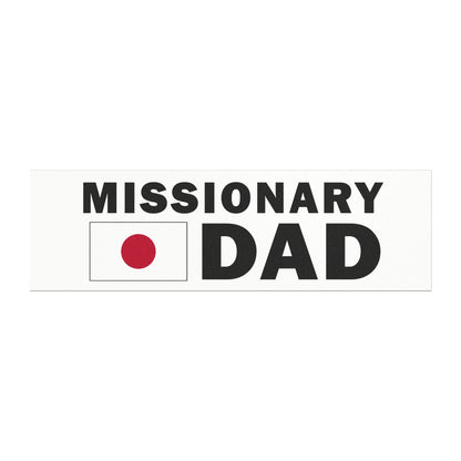 Missionary DAD Flag of Japan Magnetic Bumper Sticker - Latter-Day Saint LDS Missionary Gift - Book of Mormon