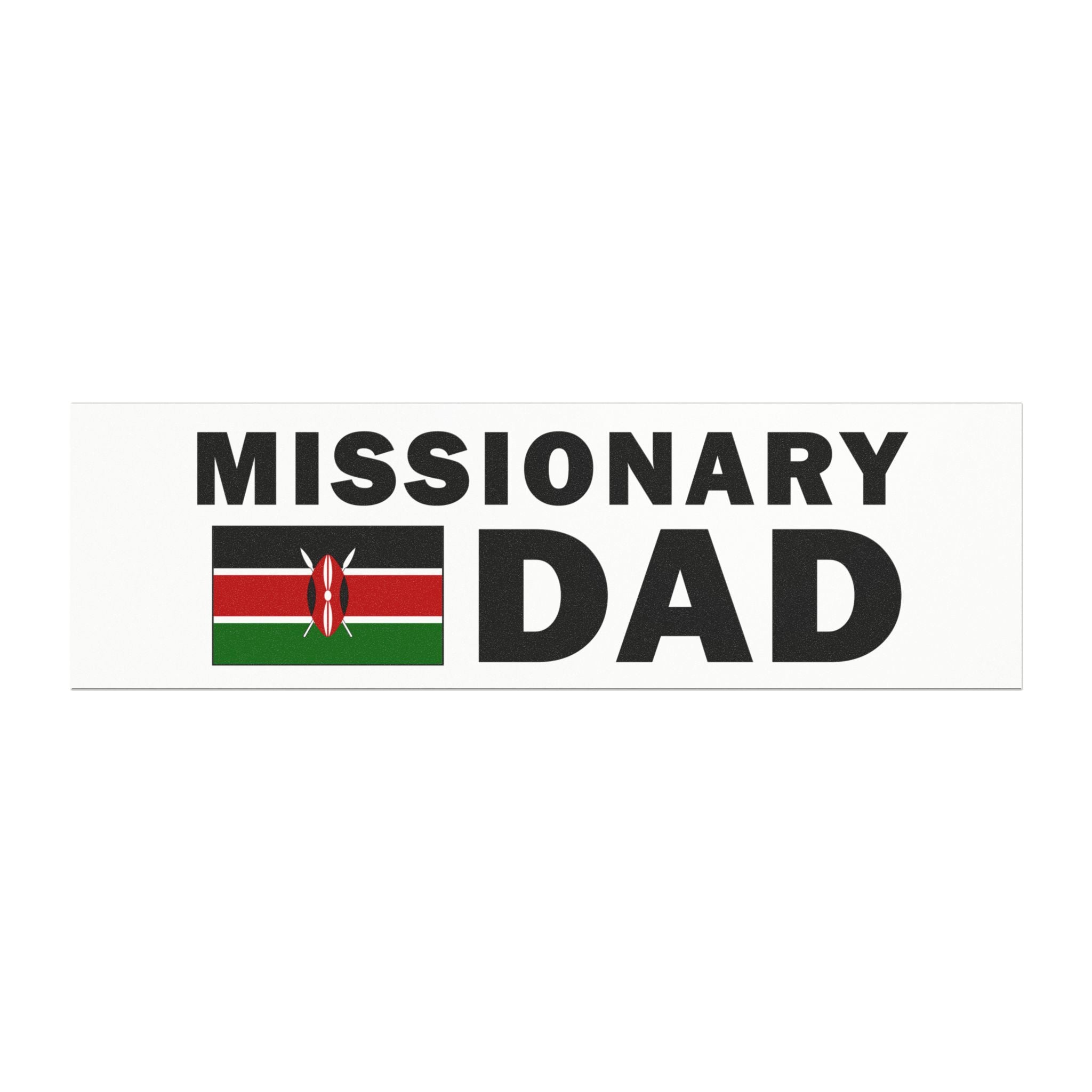 Missionary DAD Flag of Kenya Magnetic Bumper Sticker - Latter-Day Saint LDS Missionary Gift - Book of Mormon