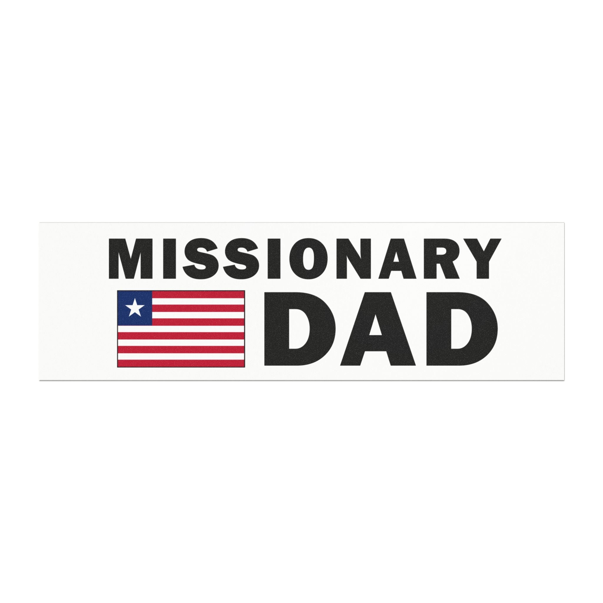 Missionary DAD Flag of Liberia Magnetic Bumper Sticker - Latter-Day Saint LDS Missionary Gift - Book of Mormon