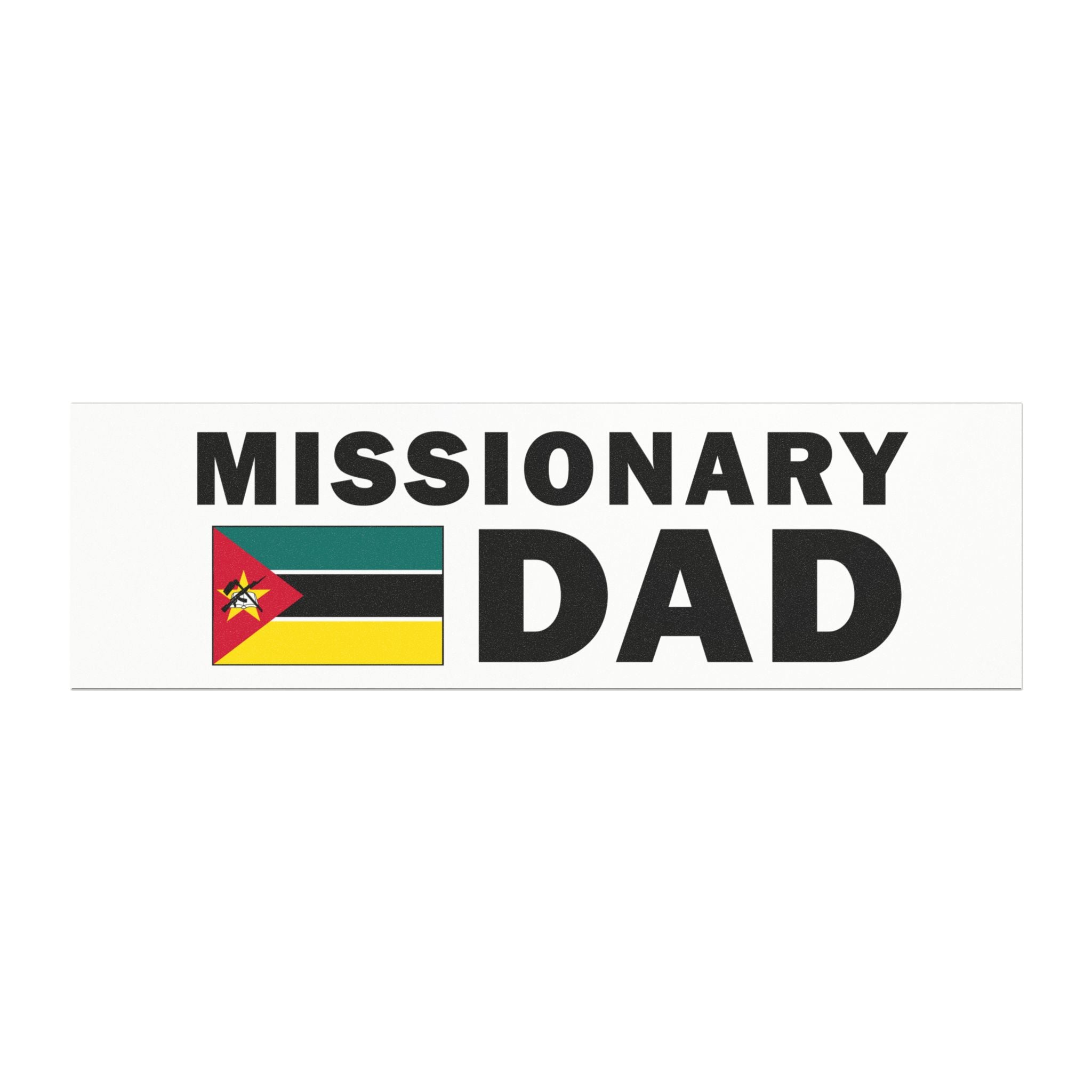 Missionary DAD Flag of Mozambique Magnetic Bumper Sticker - Latter-Day Saint LDS Missionary Gift - Book of Mormon