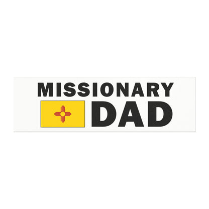 Missionary DAD Flag of New Mexico Magnetic Bumper Sticker - Latter-Day Saint LDS Missionary Gift - Book of Mormon