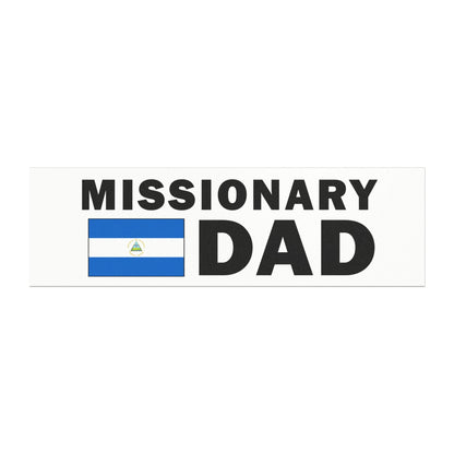 Missionary DAD Flag of Nicaragua Magnetic Bumper Sticker - Latter-Day Saint LDS Missionary Gift - Book of Mormon