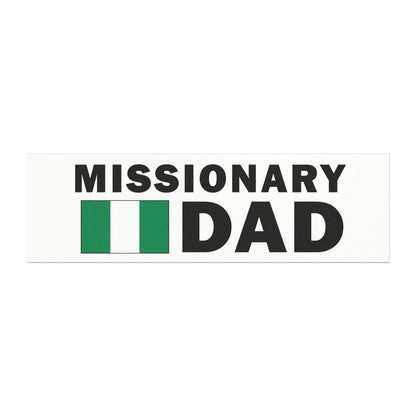 Missionary DAD Flag of Nigeria Magnetic Bumper Sticker - Latter-Day Saint LDS Missionary Gift - Book of Mormon