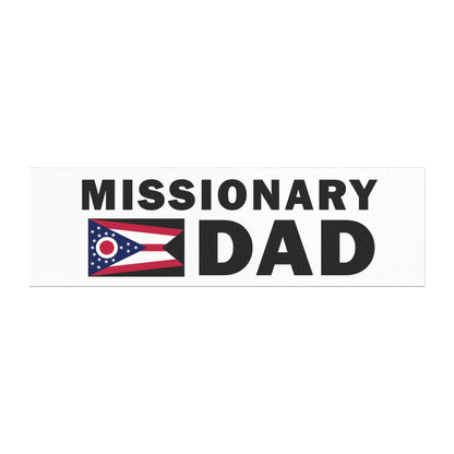 Missionary DAD Flag of Ohio Magnetic Bumper Sticker - Latter-Day Saint LDS Missionary Gift - Book of Mormon