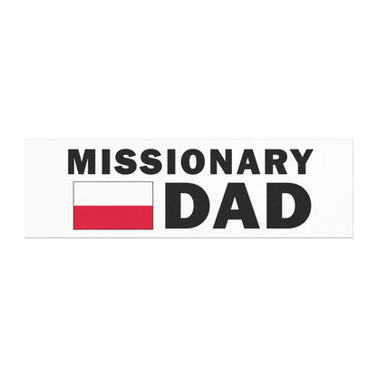 Missionary DAD Flag of Poland Magnetic Bumper Sticker - Latter-Day Saint LDS Missionary Gift - Book of Mormon