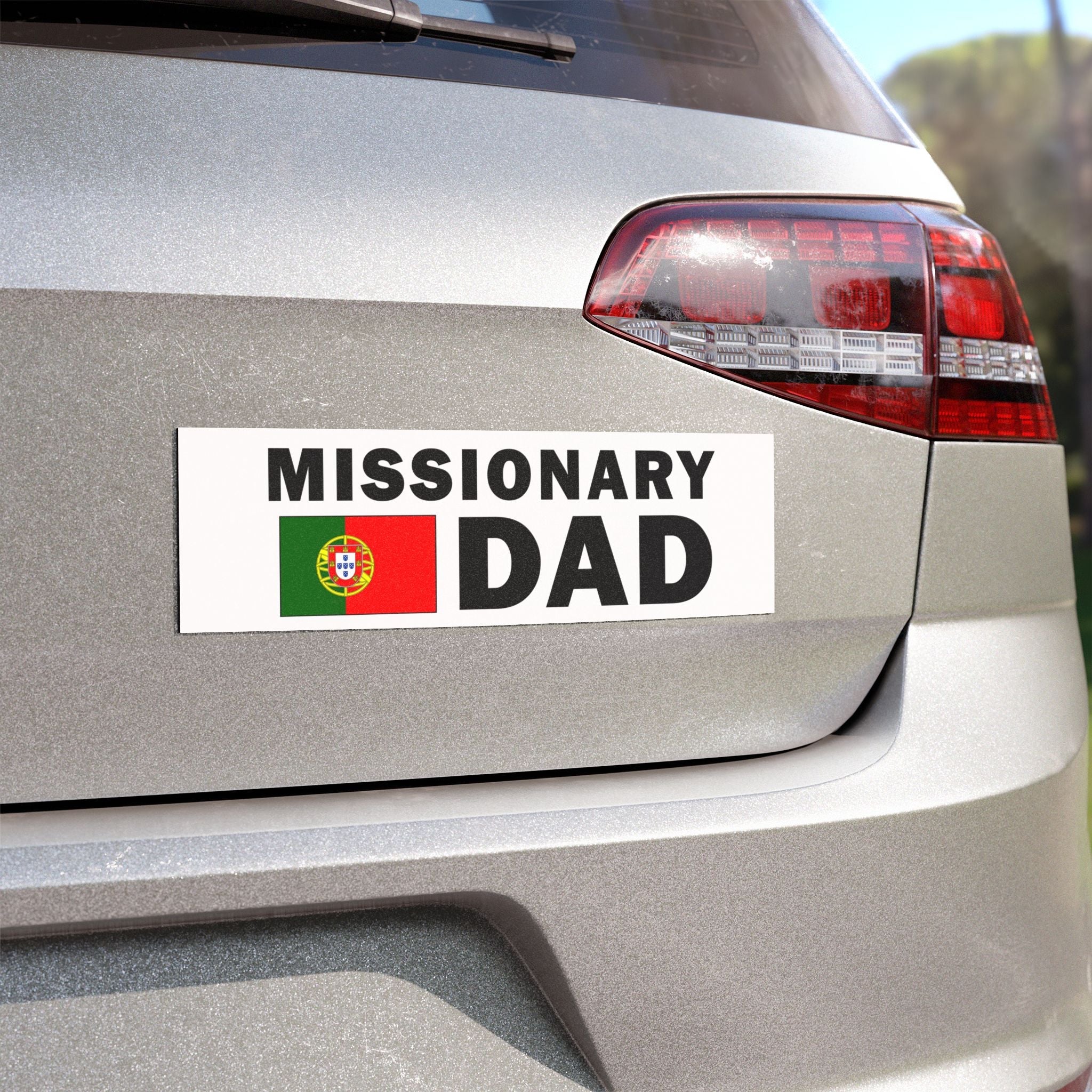 Missionary DAD Flag of Portugal Magnetic Bumper Sticker - Latter-Day Saint LDS Missionary Gift - Book of Mormon