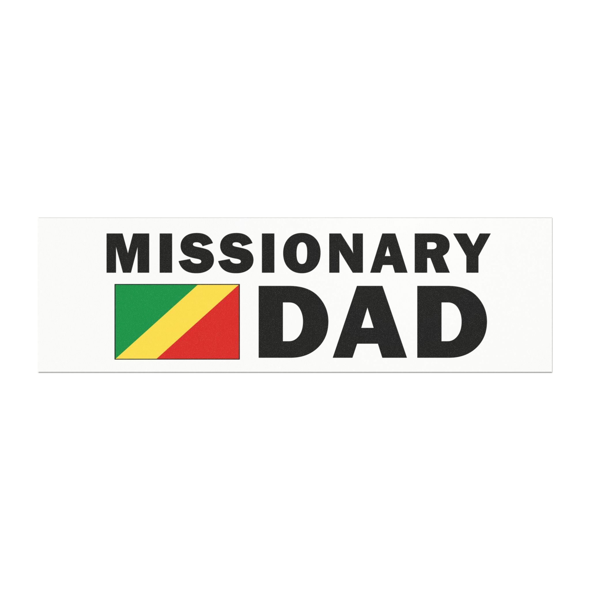 Missionary DAD Flag of Republic of the Congo Magnetic Bumper Sticker - Latter-Day Saint LDS Missionary Gift - Book of Mormon