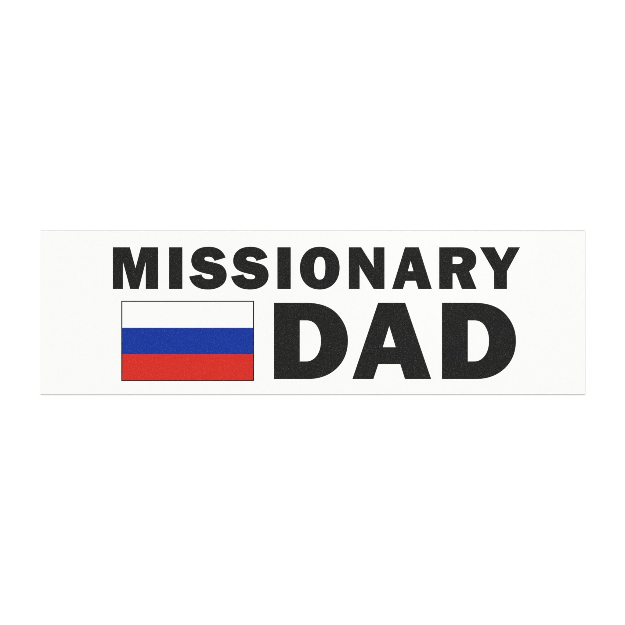 Missionary DAD Flag of Russia Magnetic Bumper Sticker - Latter-Day Saint LDS Missionary Gift - Book of Mormon