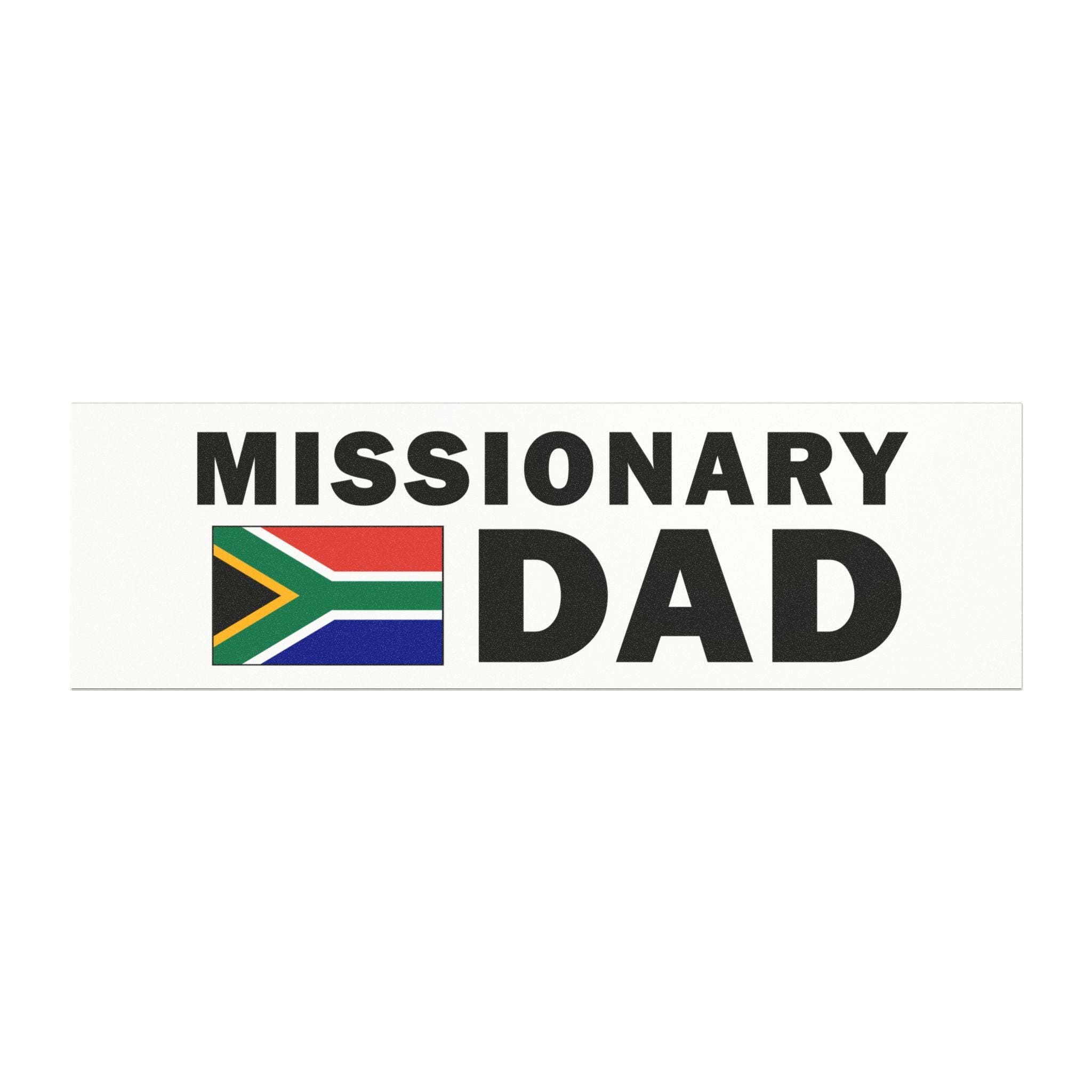 Missionary DAD Flag of South Africa Magnetic Bumper Sticker - Latter-Day Saint LDS Missionary Gift - Book of Mormon