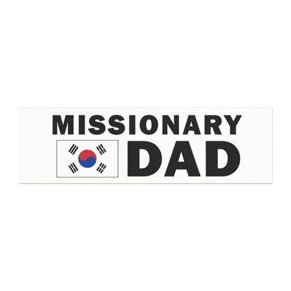 Missionary DAD Flag of South Korea Magnetic Bumper Sticker - Latter-Day Saint LDS Missionary Gift - Book of Mormon