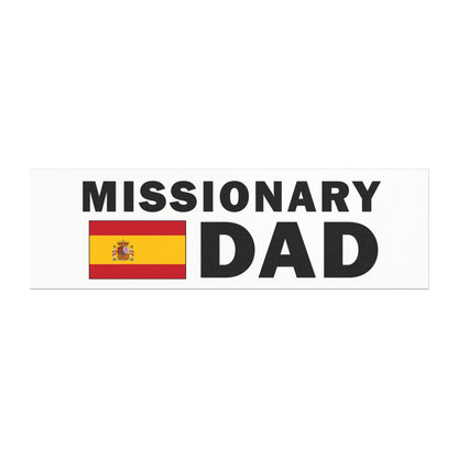 Missionary DAD Flag of Spain Magnetic Bumper Sticker - Latter-Day Saint LDS Missionary Gift - Book of Mormon