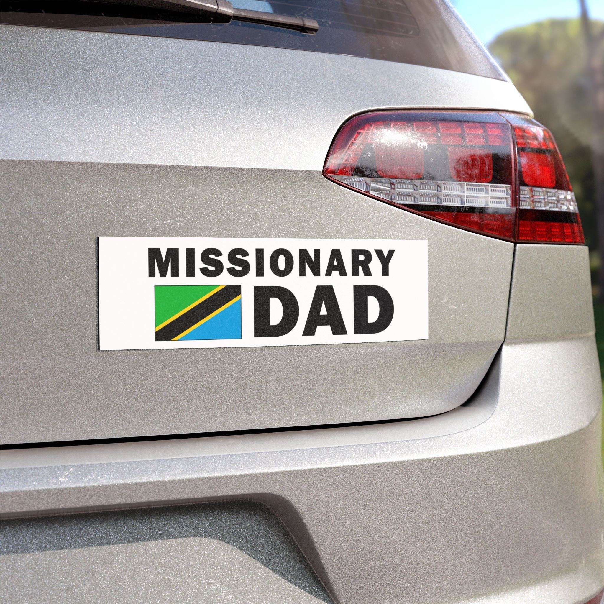 Missionary DAD Flag of Tanzania Magnetic Bumper Sticker - Latter-Day Saint LDS Missionary Gift - Book of Mormon