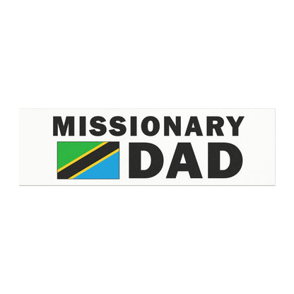 Missionary DAD Flag of Tanzania Magnetic Bumper Sticker - Latter-Day Saint LDS Missionary Gift - Book of Mormon