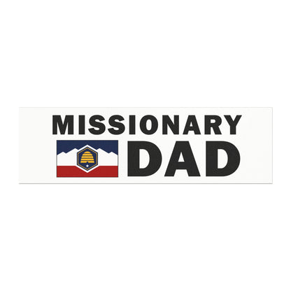 Missionary DAD Flag of Utah Magnetic Bumper Sticker - Latter-Day Saint LDS Missionary Gift - Book of Mormon