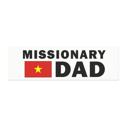 Missionary DAD Flag of Vietnam Magnetic Bumper Sticker - Latter-Day Saint LDS Missionary Gift - Book of Mormon