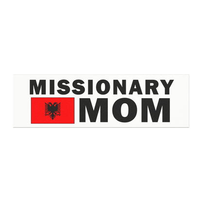 Missionary MOM Flag of Albania Magnetic Bumper Sticker - Latter-Day Saint LDS Missionary Gift - Book of Mormon