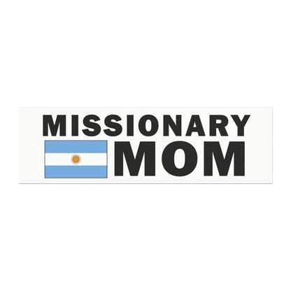Missionary MOM Flag of Argentina Magnetic Bumper Sticker - Latter-Day Saint LDS Missionary Gift - Book of Mormon