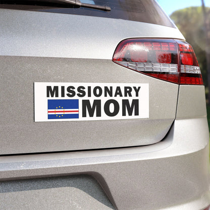 Missionary MOM Flag of Cape Verde Magnetic Bumper Sticker - Latter-Day Saint LDS Missionary Gift - Book of Mormon