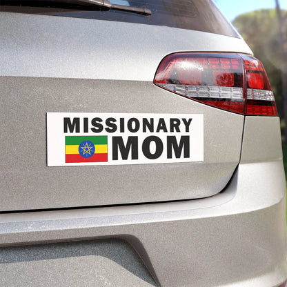 Missionary MOM Flag of Ethiopia Magnetic Bumper Sticker - Latter-Day Saint LDS Missionary Gift - Book of Mormon