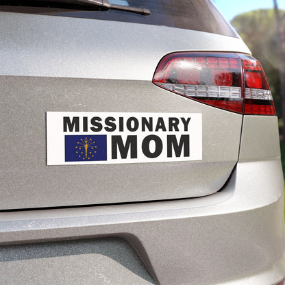 Missionary MOM Flag of Indiana Magnetic Bumper Sticker - Mission Wishlist - LDS Missionary Gift Store
