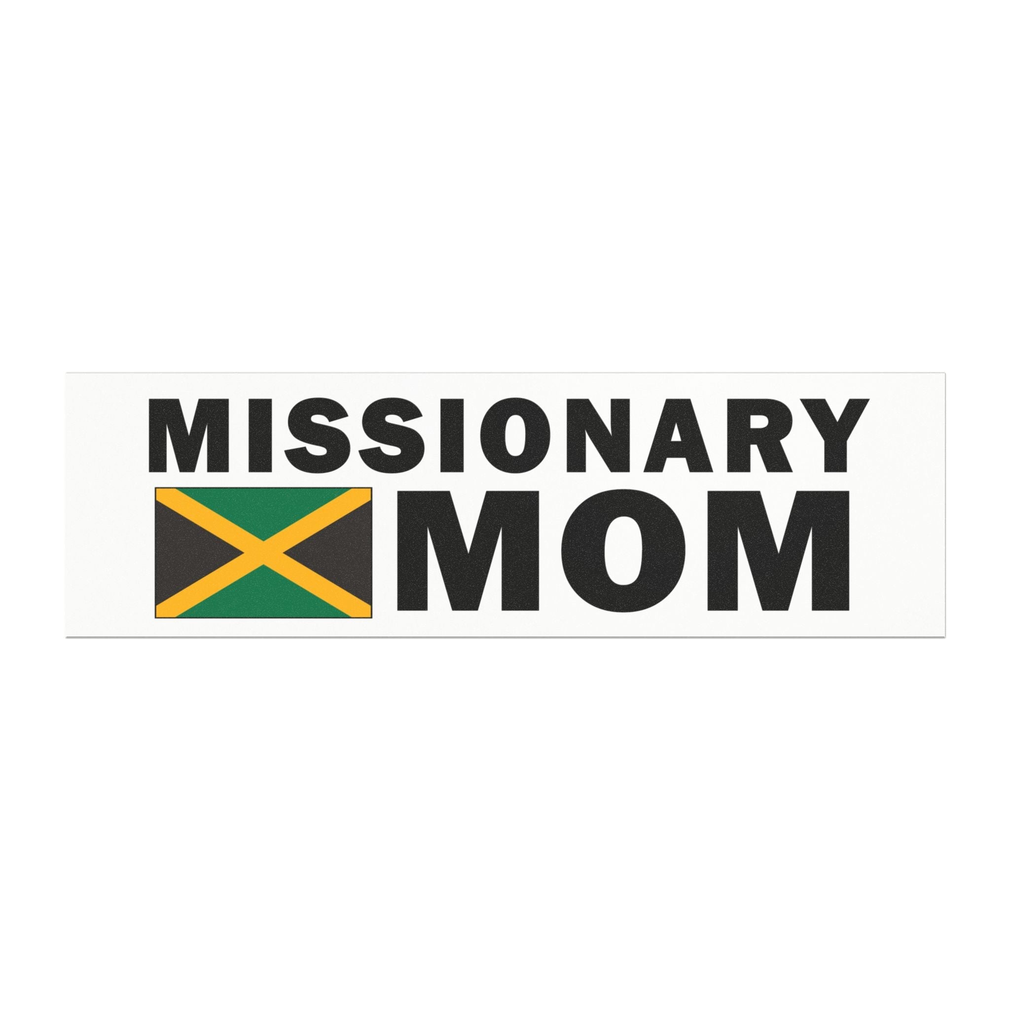 Missionary MOM Flag of Jamaica Magnetic Bumper Sticker - Latter-Day Saint LDS Missionary Gift - Book of Mormon