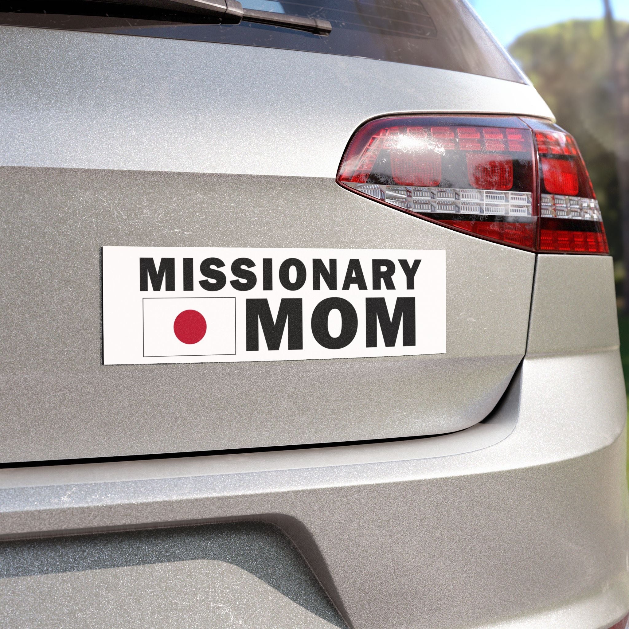 Missionary MOM Flag of Japan Magnetic Bumper Sticker - Latter-Day Saint LDS Missionary Gift - Book of Mormon