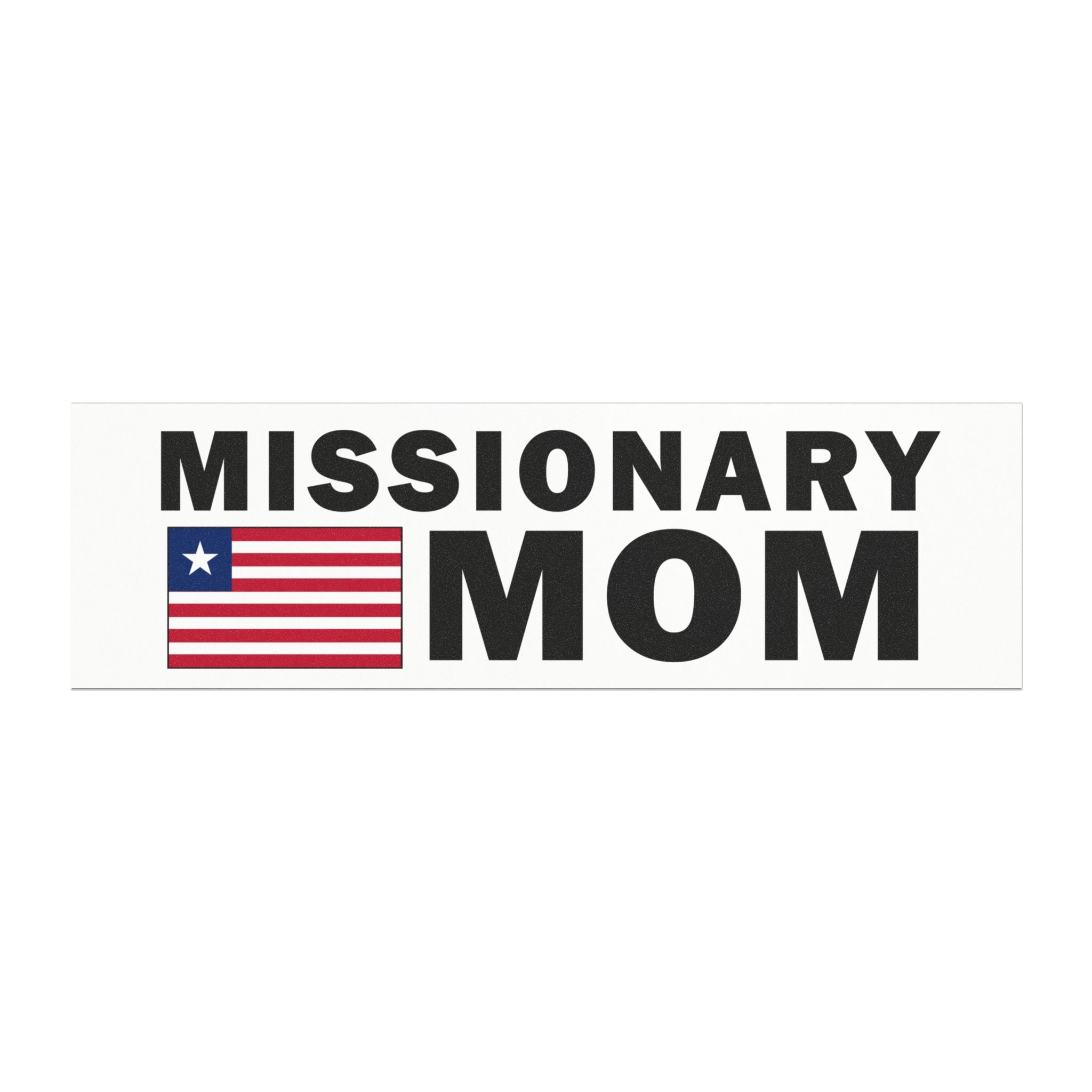 Missionary MOM Flag of Liberia Magnetic Bumper Sticker - Mission Wishlist - LDS Missionary Gift Store