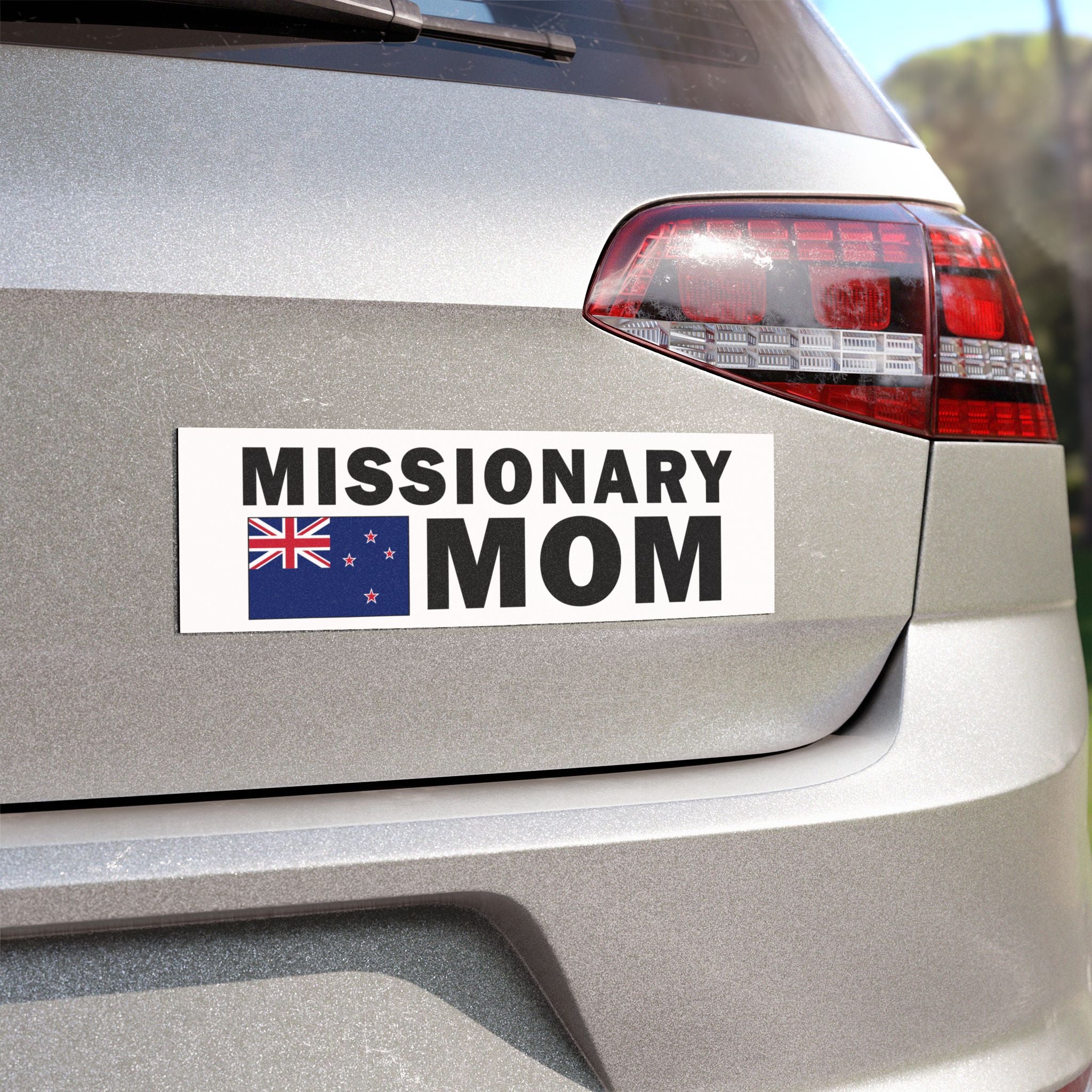 Missionary MOM Flag of New Zealand Magnetic Bumper Sticker - Latter-Day Saint LDS Missionary Gift - Book of Mormon