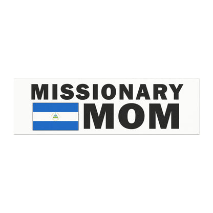 Missionary MOM Flag of Nicaragua Magnetic Bumper Sticker - Latter-Day Saint LDS Missionary Gift - Book of Mormon
