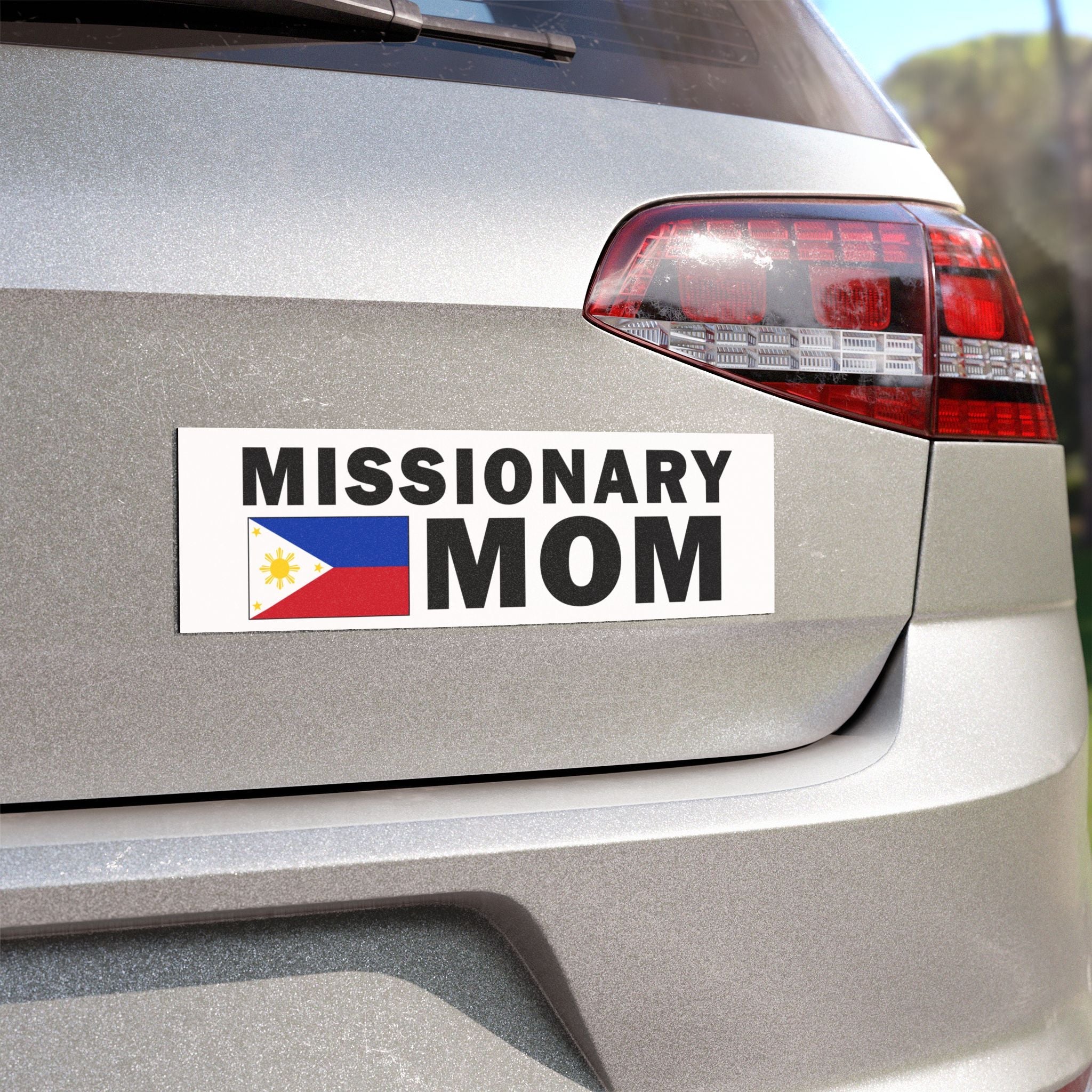 Missionary MOM Flag of Philippines Magnetic Bumper Sticker - Latter-Day Saint LDS Missionary Gift - Book of Mormon