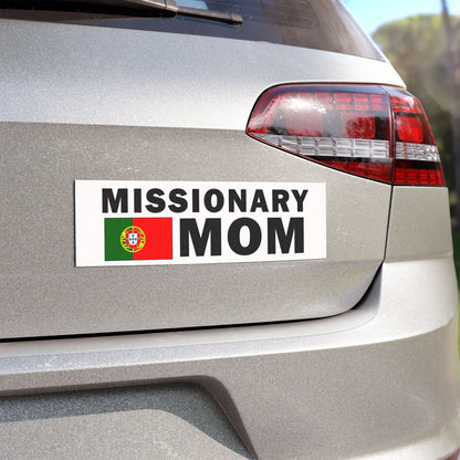 Missionary MOM Flag of Portugal Magnetic Bumper Sticker - Latter-Day Saint LDS Missionary Gift - Book of Mormon