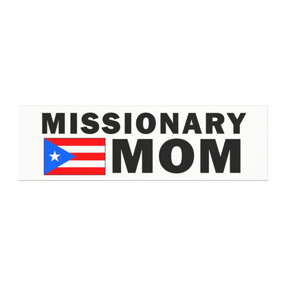 Missionary MOM Flag of Puerto Rico Magnetic Bumper Sticker - Mission Wishlist - LDS Missionary Gift Store