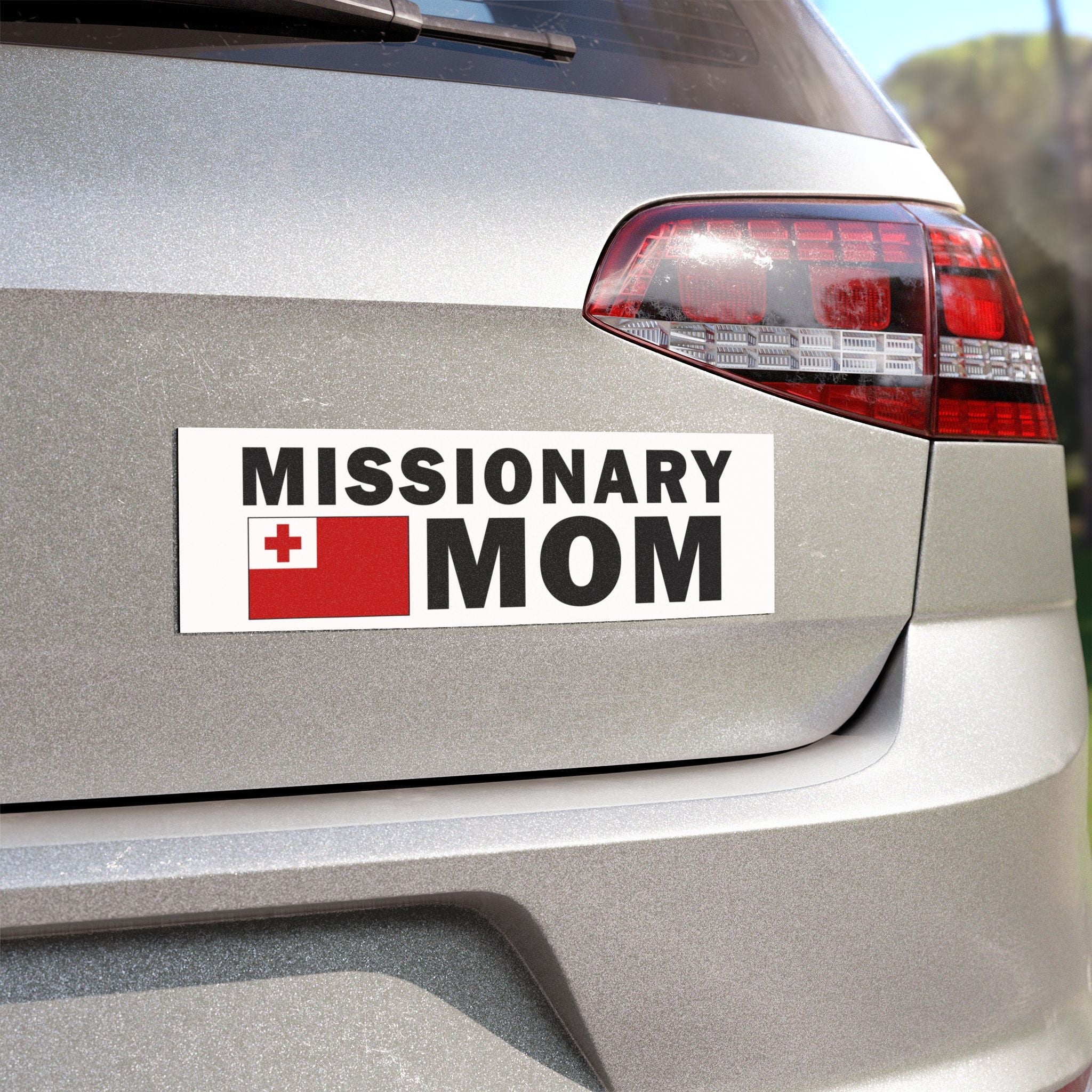 Missionary MOM Flag of Tonga Magnetic Bumper Sticker - Latter-Day Saint LDS Missionary Gift - Book of Mormon