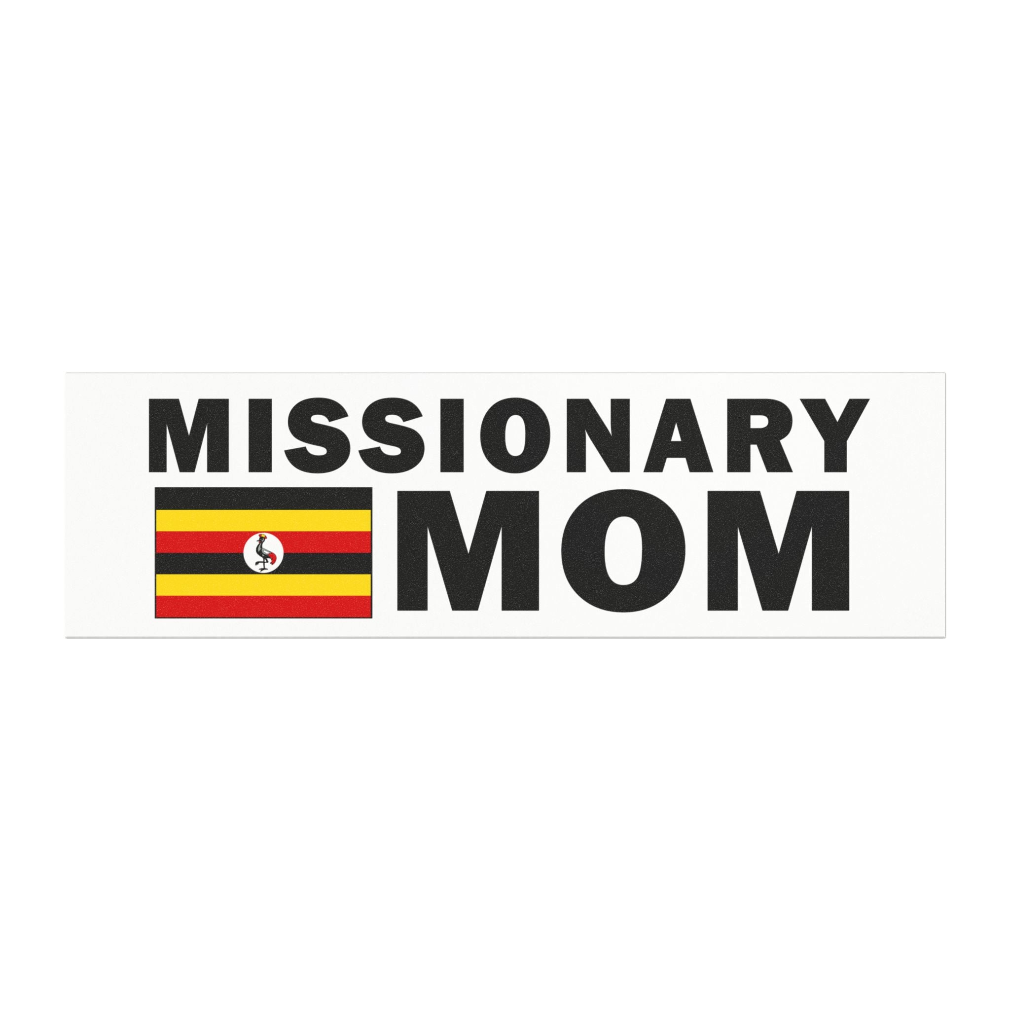 Missionary MOM Flag of Uganda Magnetic Bumper Sticker - Mission Wishlist - LDS Missionary Gift Store