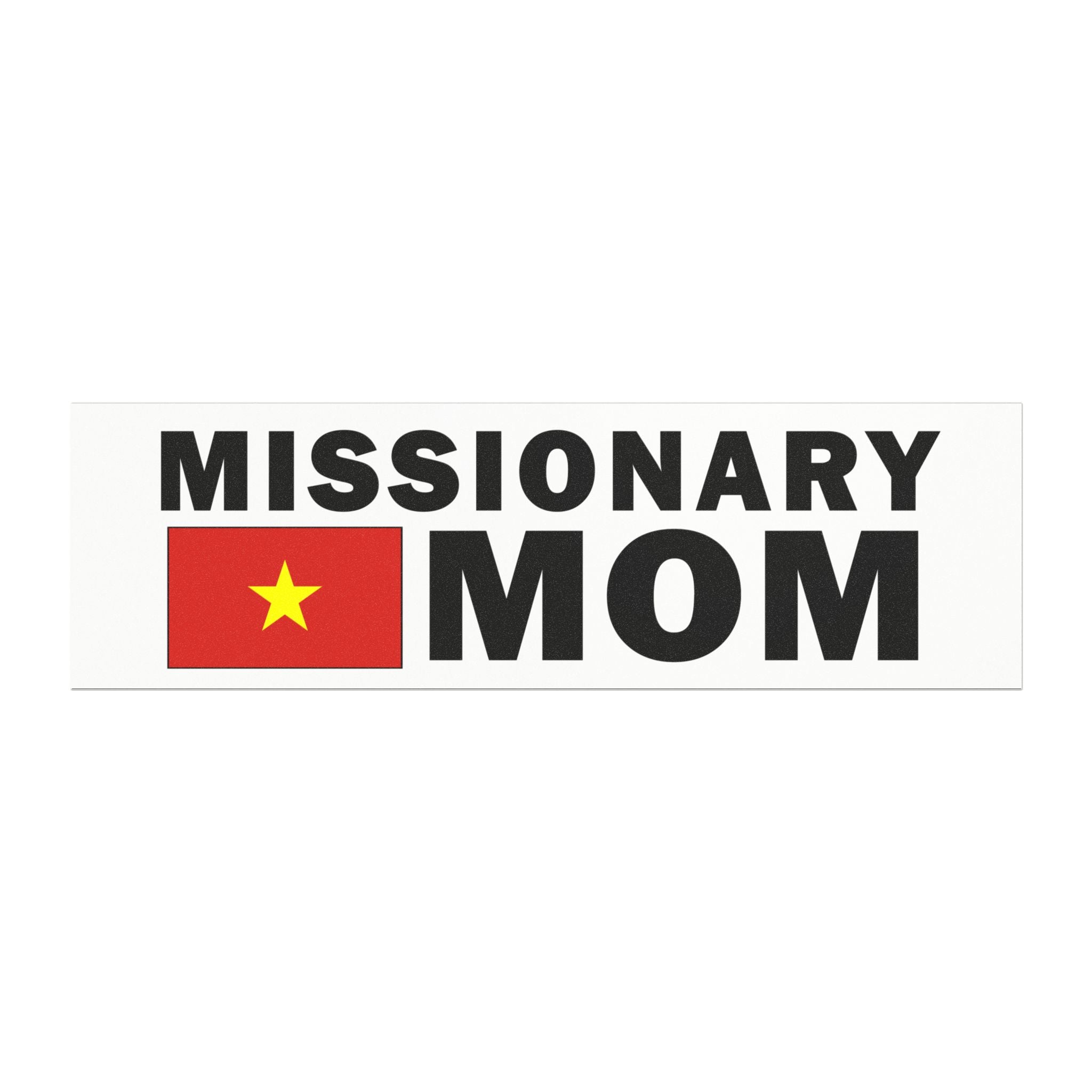 Missionary MOM Flag of Vietnam Magnetic Bumper Sticker - Latter-Day Saint LDS Missionary Gift - Book of Mormon