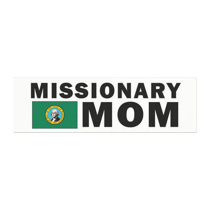 Missionary MOM Flag of Washington Magnetic Bumper Sticker - Mission Wishlist - LDS Missionary Gift Store