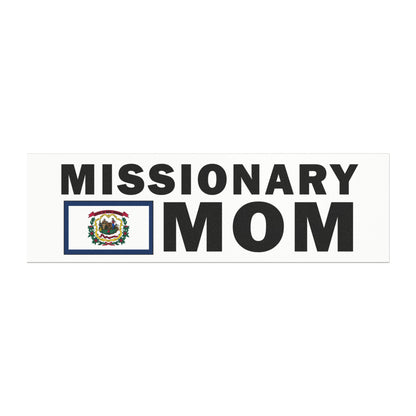Missionary MOM Flag of West Virginia Magnetic Bumper Sticker - Mission Wishlist - LDS Missionary Gift Store