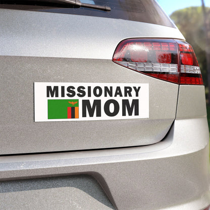 Missionary MOM Flag of Zambia Magnetic Bumper Sticker - Latter-Day Saint LDS Missionary Gift - Book of Mormon