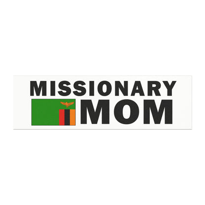 Missionary MOM Flag of Zambia Magnetic Bumper Sticker - Latter-Day Saint LDS Missionary Gift - Book of Mormon