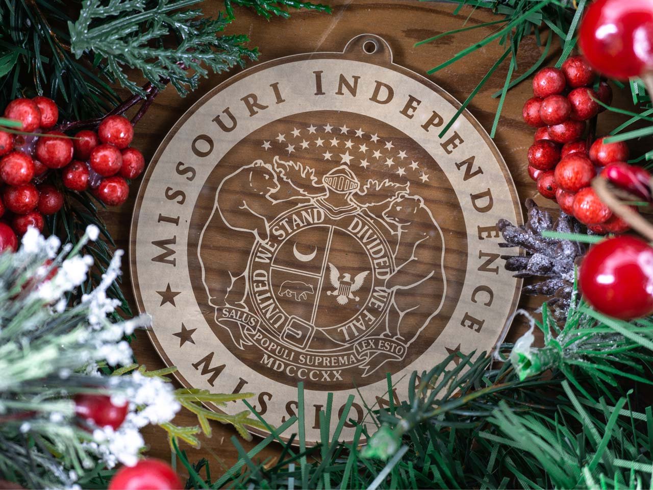 Missouri Independence Mission Christmas Ornament - Latter-Day Saint LDS Missionary Gift - Book of Mormon