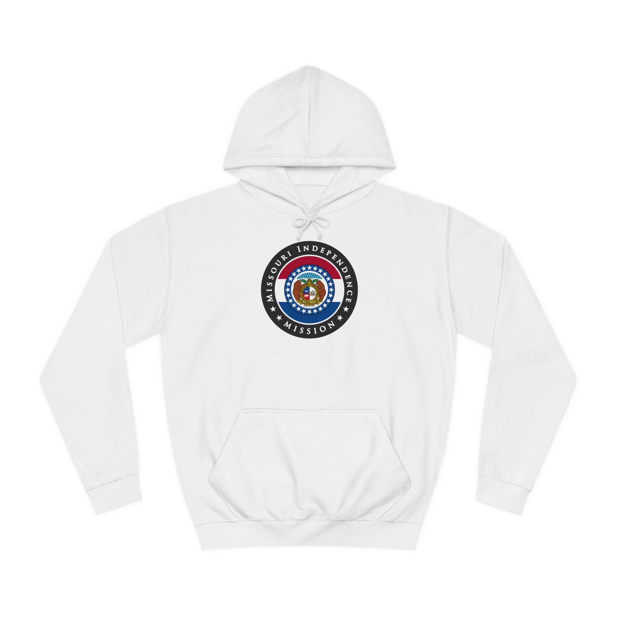 Missouri Independence Mission State Flag Logo (Black Border) College Hoodie