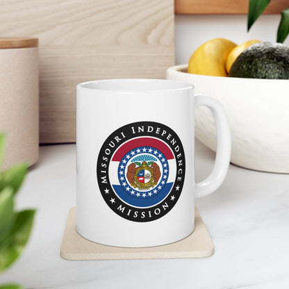 Missouri Independence Mission State Flag Logo Ceramic Mug White - Latter-Day Saint LDS Missionary Gift - Book of Mormon