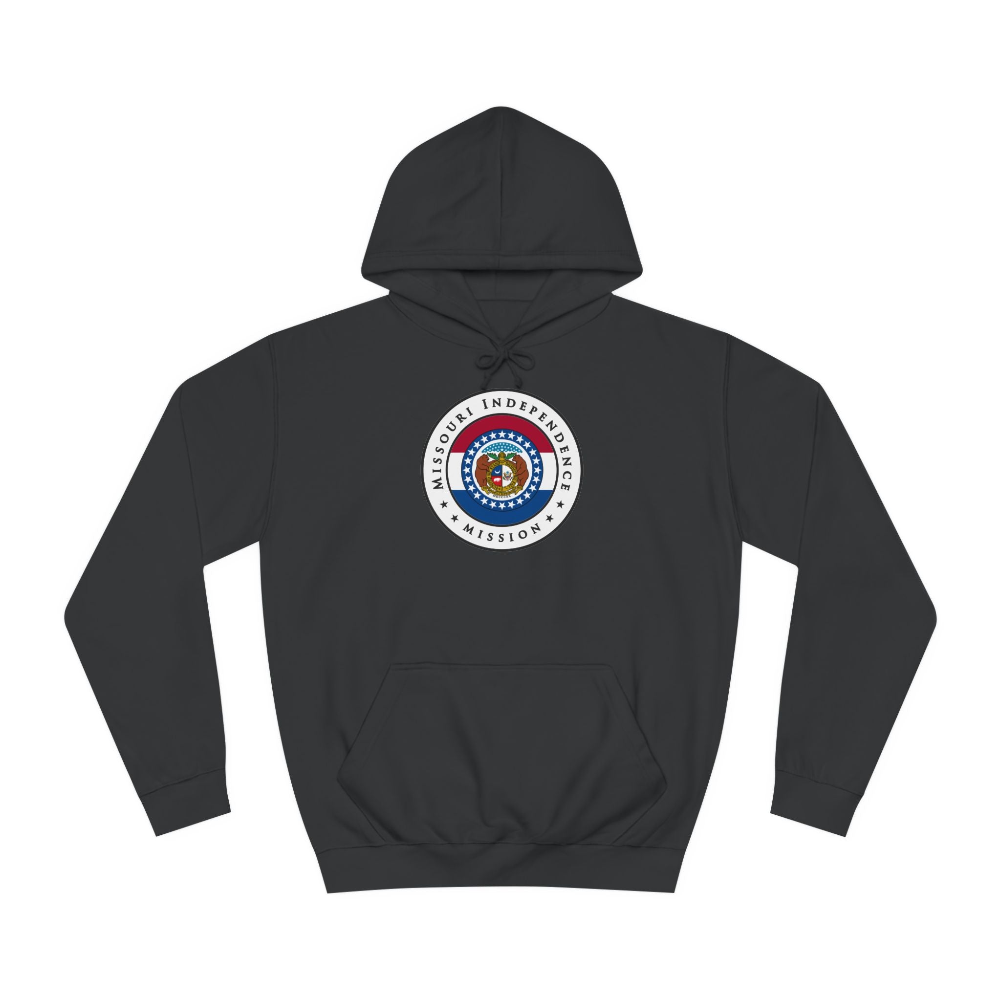 Missouri Independence Mission State Flag Logo (White Border) College Hoodie