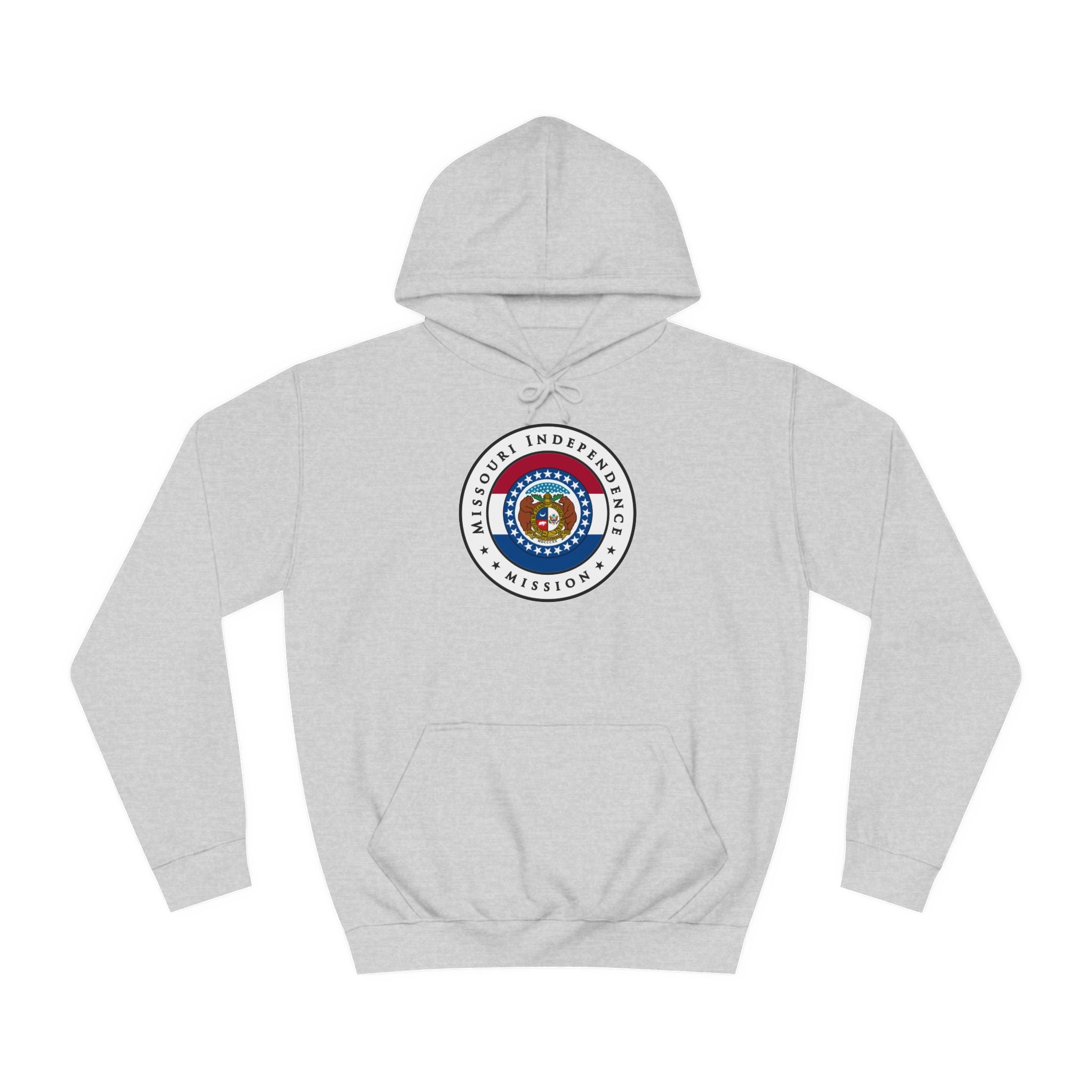 Missouri Independence Mission State Flag Logo (White Border) College Hoodie