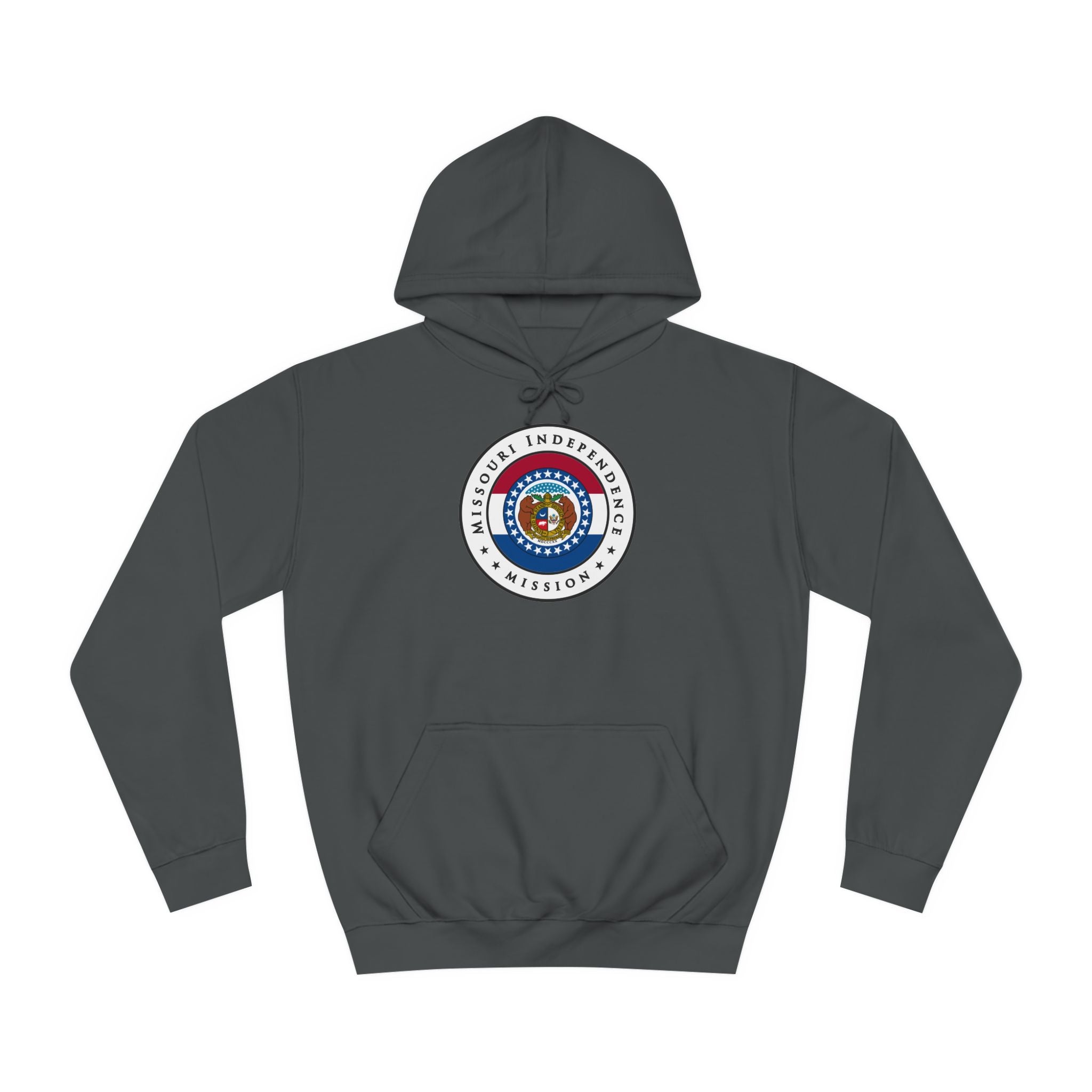 Missouri Independence Mission State Flag Logo (White Border) College Hoodie