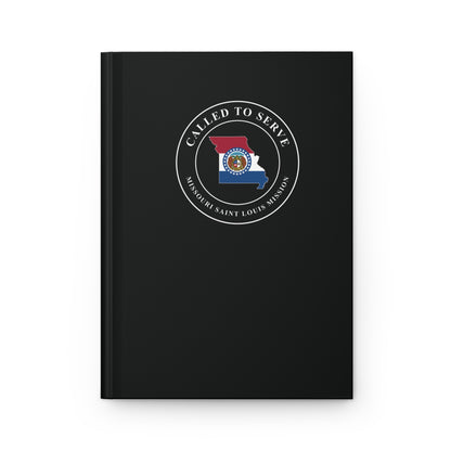 Missouri Saint Louis Mission Flag Map Called to Serve Black Hardcover Journal Matte - Mission Wishlist - LDS Missionary Gift Store