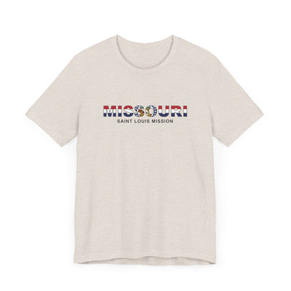 Missouri Saint Louis Mission Flag Title T-shirt - Mission Wishlist - LDS Missionary Gift Store