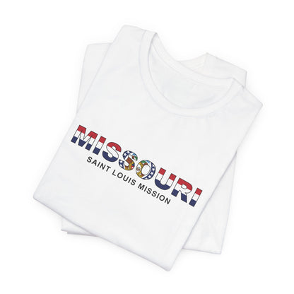 Missouri Saint Louis Mission Flag Title T-shirt - Mission Wishlist - LDS Missionary Gift Store