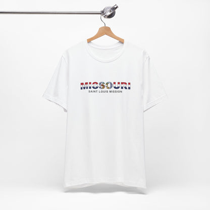 Missouri Saint Louis Mission Flag Title T-shirt - Mission Wishlist - LDS Missionary Gift Store